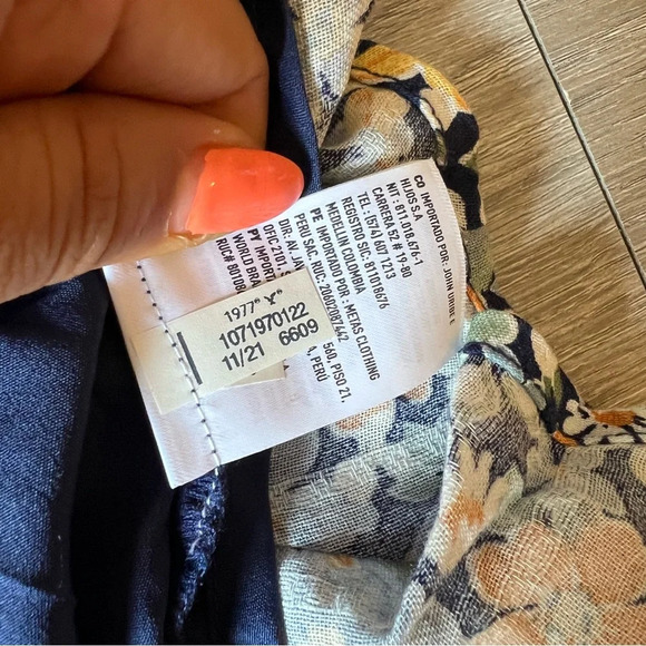 American Eagle Outfitters Mini Dress Women’s Floral Puff Sleeve Off Shoulder Sma - Picture 14 of 15